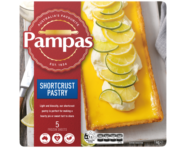 Pampas Shortcrust Pastry Frozen 1 kg