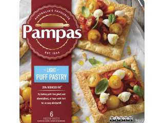 Pampas Puff Pastry 25% Reduced Fat Frozen 1 kg