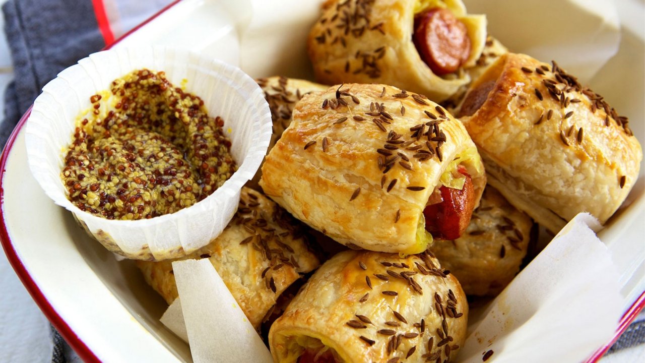 Reuben Pigs in a Blanket Sausage Rolls