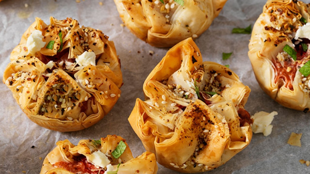 Beetroot & Feta Filo Pastry Parcels