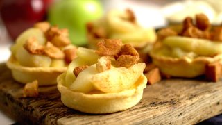 Baked Custard, Apple & bread Tart